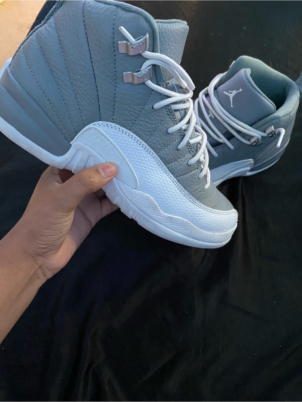 Stealth Gray Jordan 12’s